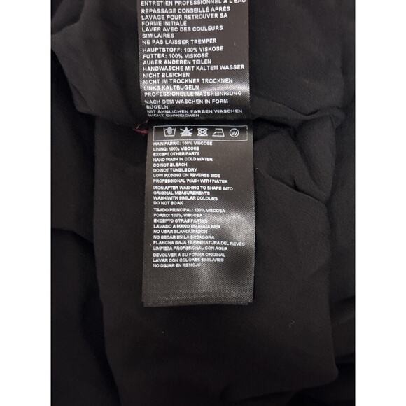 BA&SH Dress 0 Womens Thelma Ruffle Trimmed Satin Red Pink Long Sleeve Mini - Picture 8 of 8